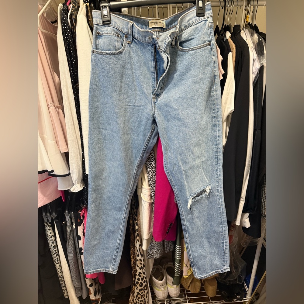 Abercrombie & Fitch Light Blue Straight Leg Jeans
